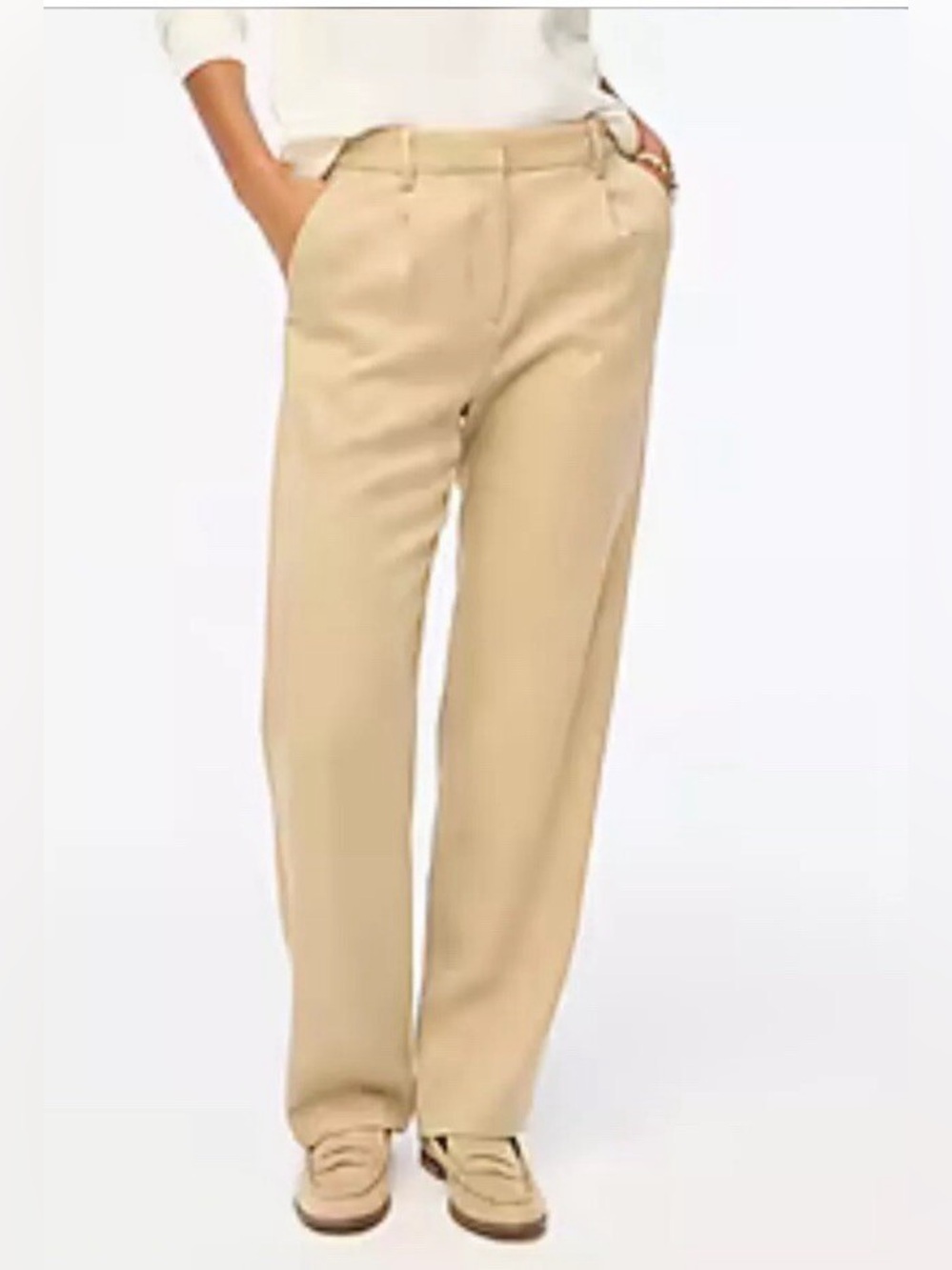 J Crew Wide-leg Pleated Twill Trouser Pant